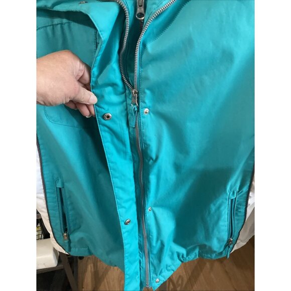 Women’s BELOW ZERO Rain Jacket Size XL Rothschild Full Zip Blue Green Lined - Picture 9 of 13